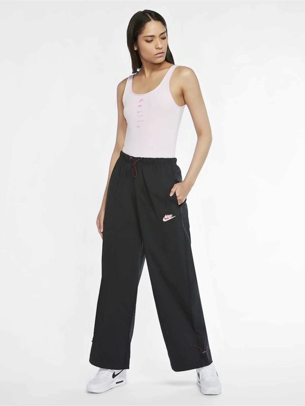 Nike Sportswear Women'Small Wide-Leg Woven Pants Black Small